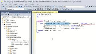 Vídeo Aula - SQLServer - Alterar / Atualizar dados na tabela