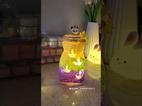 Festive lantern from Old glass jar |easy Diwali home decor #diwalicraft #diwalidecor #diylantern