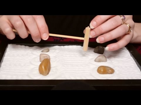 [ASMR] Zen Garden Sand Raking Sounds ~ SLEEP THERAPY ~ Closeup ASMR Triggers