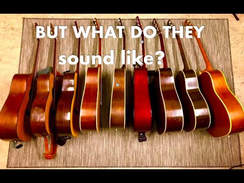 Vintage Acoustic Guitar Shootout - 9 Guitars (Gibson - Martin - Guild...)