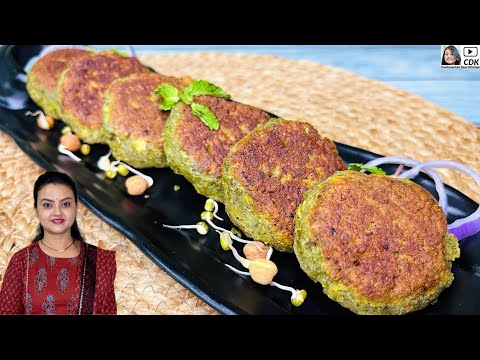 Healthy Moong Sprouts Cutlet | High Protein Sprouts Tikki | Sprouts Falafel | Low Calorie Snack
