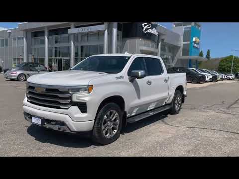 2023 Chevrolet Silverado 1500 Crew Cab Short Box 4-Wheel Drive High Country in White for sale at Royal Chevrolet in Mono, ON