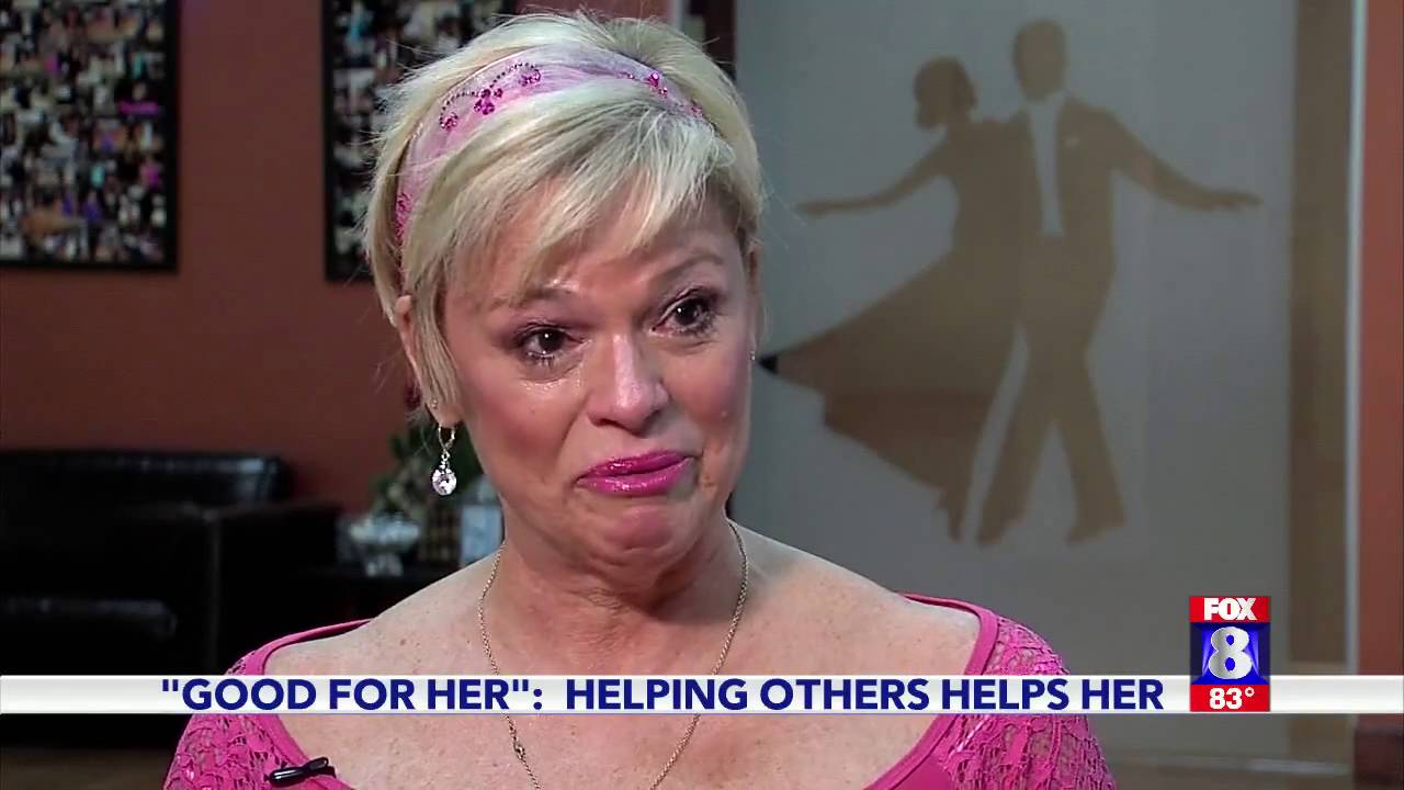 A month after a double mastectomy she is dancing to raise funds for breast cancer patients.