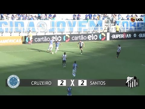Gols: Cruzeiro 2 x 2 Santos