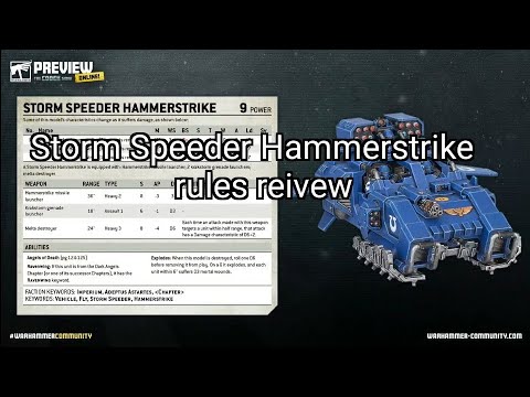 New Storm Speeder Hammerstrike - Datasheet rules and tactics review