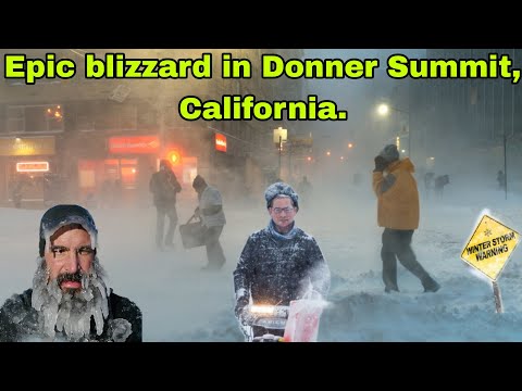 Today 🔺Epic blizzard in Donner Summit, California.🚨