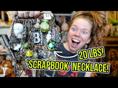 Exploring My 20lbs 'Scrapbook' Junk Jewelry Necklace!! (I LOST it for 2+ YEARS!)