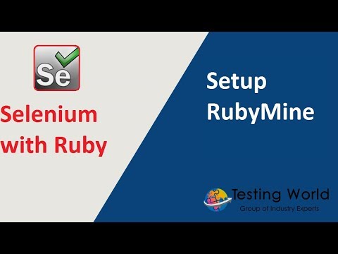 Selenium with Ruby - Session-1 : Setup RubyMine Video