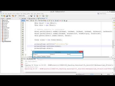 Lab 8: Event Handling in JavaFx [Simple Calculator]
