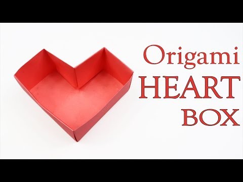 Origami Heart Box - How to Make a Paper Heart Box - Easy Paper Origami