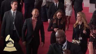 John Legend & Chrissy Teigen | Red Carpet | 59th GRAMMYs