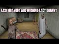 Working Lady Granny Is Tired Of Lazy Grandpa