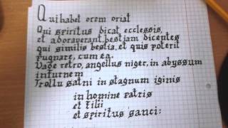 Calligraphic script: Finntroll Kyrkovisan intro