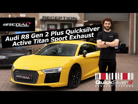 Audi R8 V10 exhaust Quicksilver Active Titan Exhaust [before and after sounds]