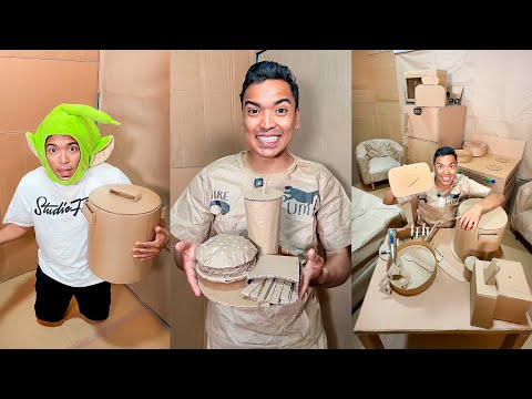 24 HORAS VIVIENDO una VIDA de CARTON un TIKTOK de ALFREDO LARIN 