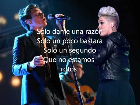 Pink Just Give Me a Reason Ft. Nate Ruess (Subtitulos Español)
