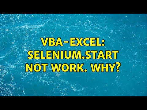 vba-Excel: Selenium.Start not work. Why?
