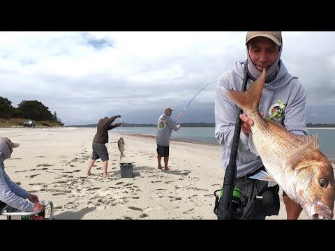 Our first time surfcasting Kaimaumau (in thunderstorms) and a sneaky tiki set out front