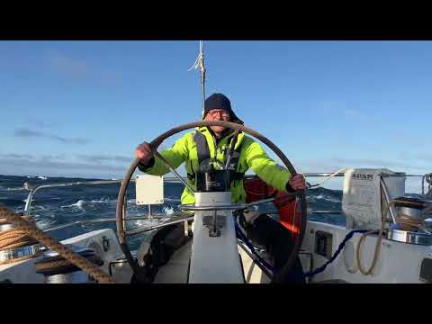 2025 April- SWAN 371 ‘Surabaya’ crossing the Bay of Biscay day 2; Art steering