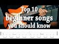 Top 10 fun, "easy" guitar songs you should know! with TABS