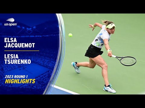 Elsa Jacquemot vs. Lesia Tsurenko Highlights | 2023 US Open Round 1