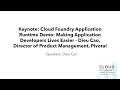 Keynote Cloud Foundry Application Runtime Demo Making Application Developers Lives Easier