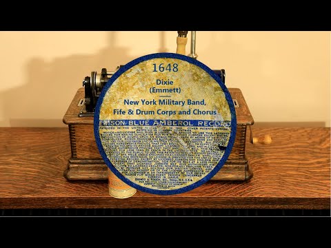 New York Military Band, "Dixie",  on Edison Blue Amberol cylinder record #1648