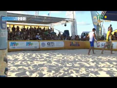 Beach Tennis   Semifinale Maschile ITF ARUBA G1 2013   Calbucci Garavini Vs Santos Ferreira   2°SET