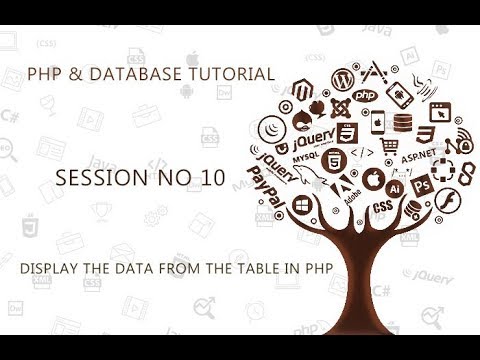 PHP TUTORIAL FOR BEGINNERS 10 DISPLAY THE DATA IN THE TABLE FORM