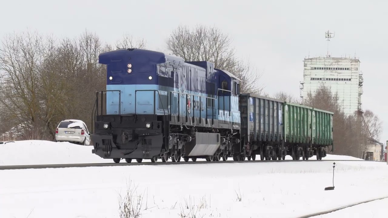 Тепловоз C36-7i-1520 на ст. Раквере / GE C36-7i-1520 at Rakvere station