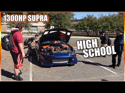 Taking my 1300HP Supra mk4 to High School