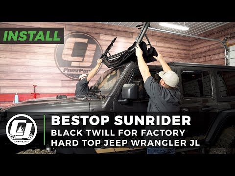 Jeep Wrangler JL Install: Bestop Black Twill Sunrider for Jeeps with Factory Hard Tops