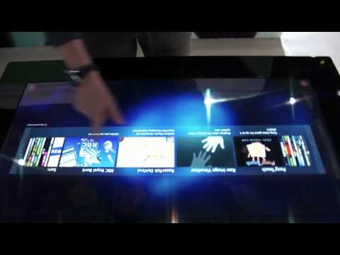Samsung SUR40 with Microsoft Surface video at CES 2012