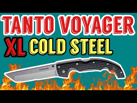 COLD STEEL VOYAGER TANTO XL | EDC Pocket Samurai Sword | Tactical Self Defense Blade | Outdoors