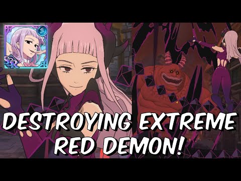 DESTROYING Extreme Red Demon with Blue Melascular! - DEMON WHIP - Seven Deadly Sins: Grand Cross