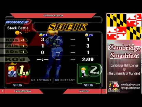 UMD Smashfest 1/31/14 - Peanutphobia vs reslived Winners R1