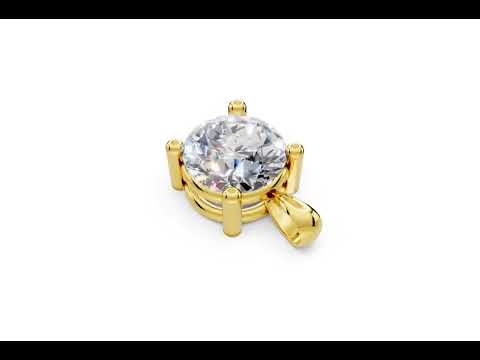 Natural Diamond Pendant with 22k Gold