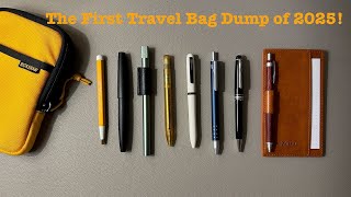 First Travel Bag Dump of 2025: Pens and Notebooks