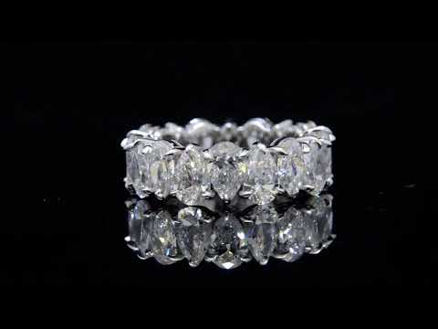 Pear Eternity Band 5 Carats Natural Diamonds