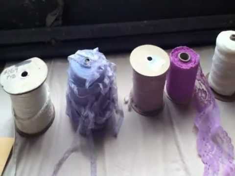 5 Roll MIXED LOT YARDS OF VINTAGE Trim Fabric LOT 78#