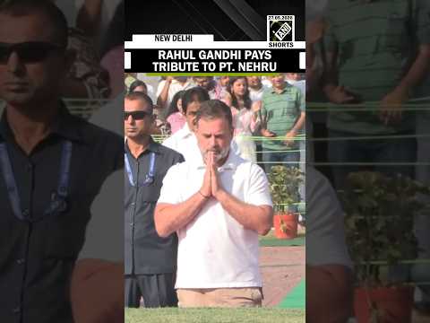 LoP Rahul Gandhi pays floral tribute to India’s first PM Pt. Nehru on his 62nd death anniversary