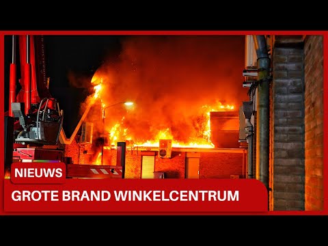 Uitslaande brand zorgt voor veel schade aan winkelcentrum Oosterhout