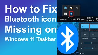 How to Fix Bluetooth icon Missing on Windows 11 Taskbar