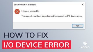 (5 Ways) How to Fix External Hard Drive I/O Device Error in Windows 10?