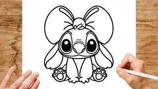 How to Draw Stitch - Cute Kawaii Drawing | Easy Step by Step Tutorial