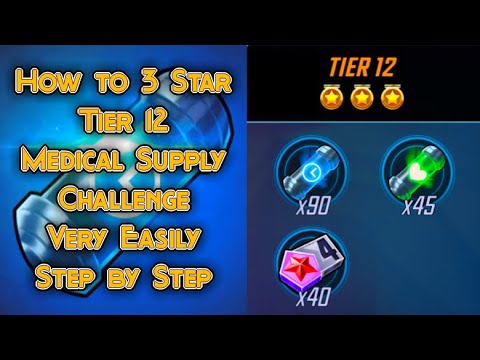 How to 3 Star: Medic Supply Challenge - Tier 12 | Easy Mode | Marvel Strike Force | MSF