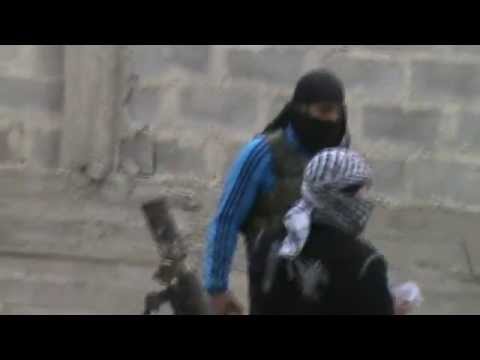 استهداف كتيبة عمر بن عبد العزيز ولواء أسود التوحيد بقذائف الهاون مواقع قوات النظام والشبيحة في شارع نسرين في مدينة دمشق