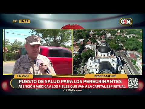 Peregrinantes rumbo a Caacupé