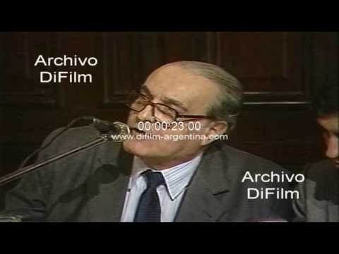 Carlos Tabares durante el alegato en el juicio a los Carapintadas 1991