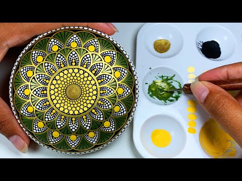 Mandala Art Dot Painting Rocks Tutorial Painted Stones for Beginners How To Drawing Satisfying Video